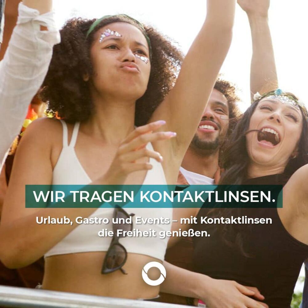 Wir tragen Kontaktlinsen.